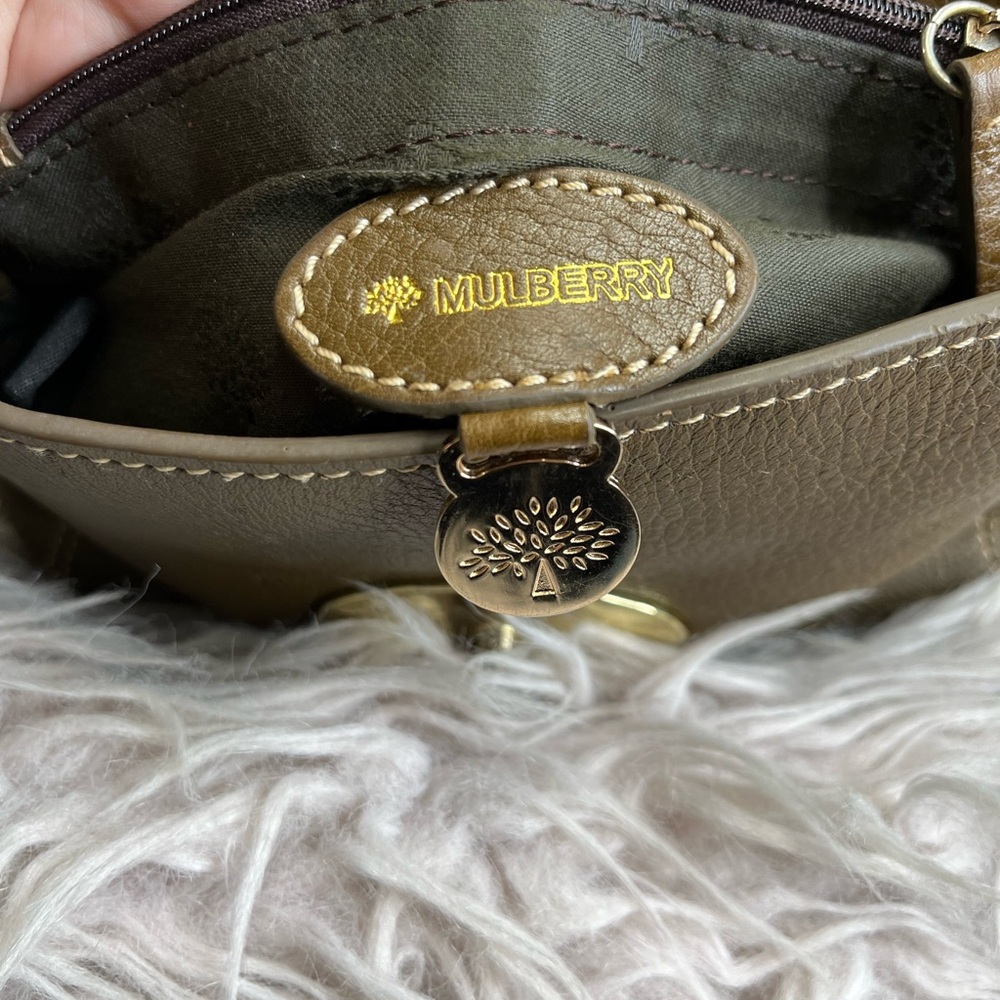 Mulberry Brown Gold Crossbody Bag with Chain Strap - Picture 6 of 12